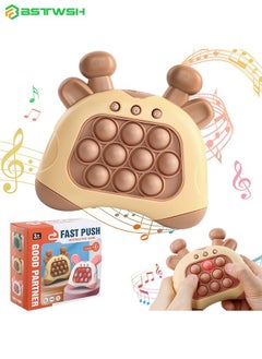 BSTWSH Electronic Quick Push Light Up Pop Game Fidget Toys, Pop Pop Bubble Sensory Toys, Sensory Toys, Stress Relieve Squishy Toy,  Puzzle Game Machine Push Pop Bubble Fidget Sensory Toy Birthday Gifts for Kids Adults Autism  - Image 1