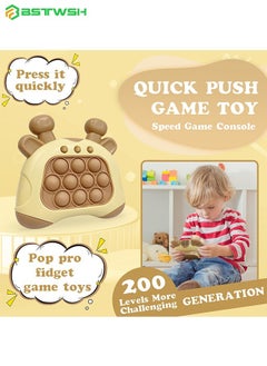 BSTWSH Electronic Quick Push Light Up Pop Game Fidget Toys, Pop Pop Bubble Sensory Toys, Sensory Toys, Stress Relieve Squishy Toy,  Puzzle Game Machine Push Pop Bubble Fidget Sensory Toy Birthday Gifts for Kids Adults Autism  - Image 2