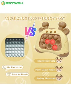 BSTWSH Electronic Quick Push Light Up Pop Game Fidget Toys, Pop Pop Bubble Sensory Toys, Sensory Toys, Stress Relieve Squishy Toy,  Puzzle Game Machine Push Pop Bubble Fidget Sensory Toy Birthday Gifts for Kids Adults Autism  - Image 5