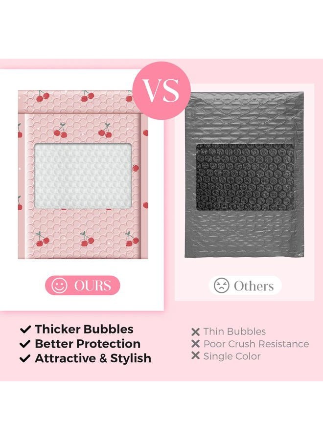 Metronic Bubble Mailers 6x10 Inch 100 Pack Cherry Pink Padded Mailer Usable Size 6x9 Waterpoof Padded Envelopes Pretty Strong Adhesion Bubble Envelopes for Packaging, Shipping, Mailing - Image 3