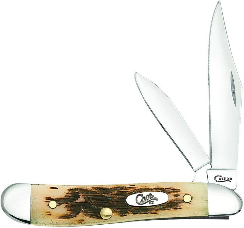 Case XX WR Pocket Knife Amber Bone Peanut Item #045 - (6220 SS) - Length Closed: 2 7/8 Inches - Image 1