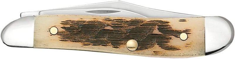 Case XX WR Pocket Knife Amber Bone Peanut Item #045 - (6220 SS) - Length Closed: 2 7/8 Inches - Image 3