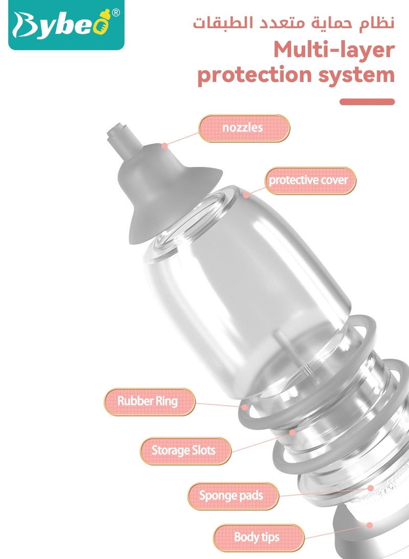 Bybeo Baby Nasal Aspirator, Electric Nose Suction for Toddler, Automatic Nose Cleaner Nasal Washer, Baby Nose Sucker with 3 Adjustable Suction Levels - Image 4