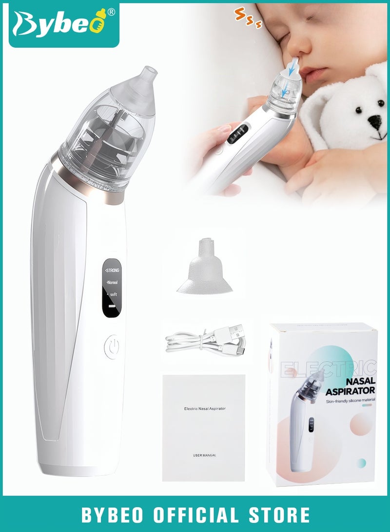 Bybeo Baby Nasal Aspirator, Electric Nose Suction for Toddler, Automatic Nose Cleaner Nasal Washer, Baby Nose Sucker with 3 Adjustable Suction Levels - Image 1