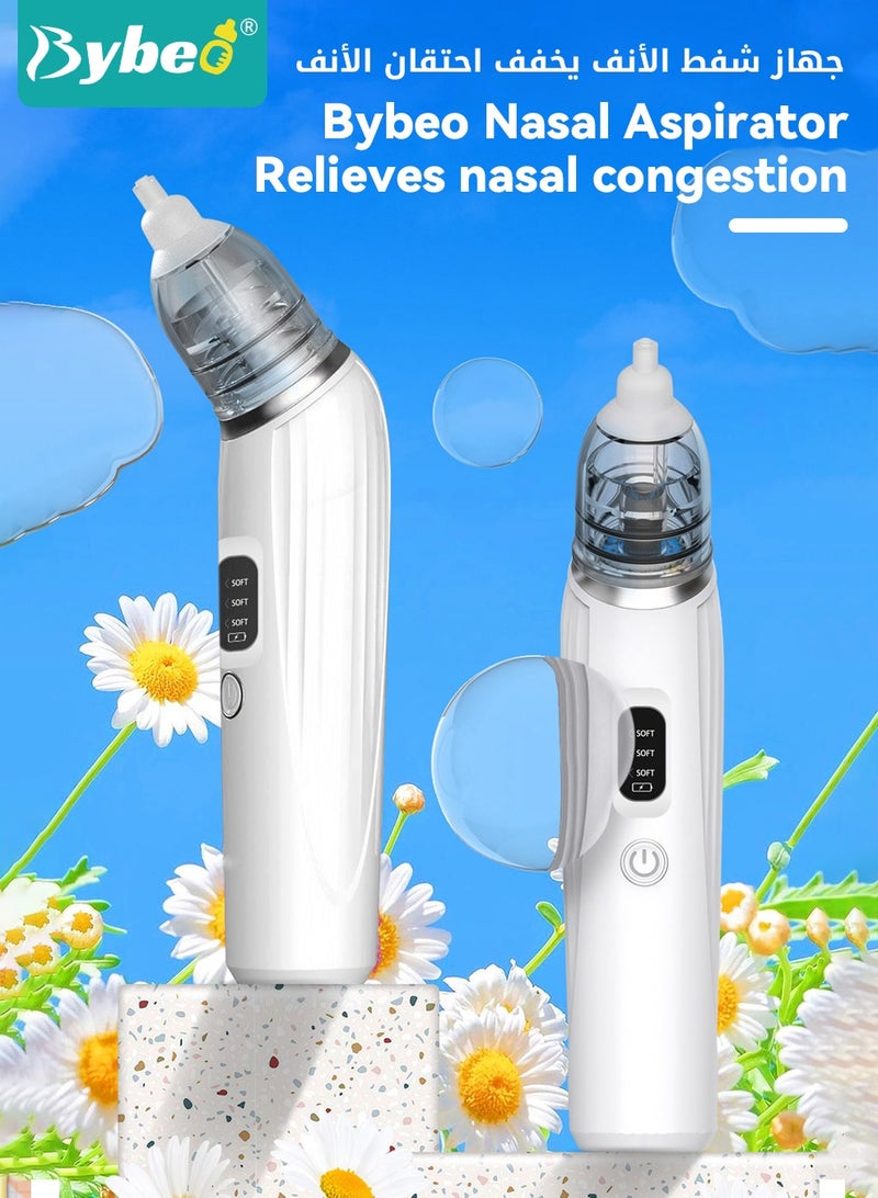 Bybeo Baby Nasal Aspirator, Electric Nose Suction for Toddler, Automatic Nose Cleaner Nasal Washer, Baby Nose Sucker with 3 Adjustable Suction Levels - Image 2