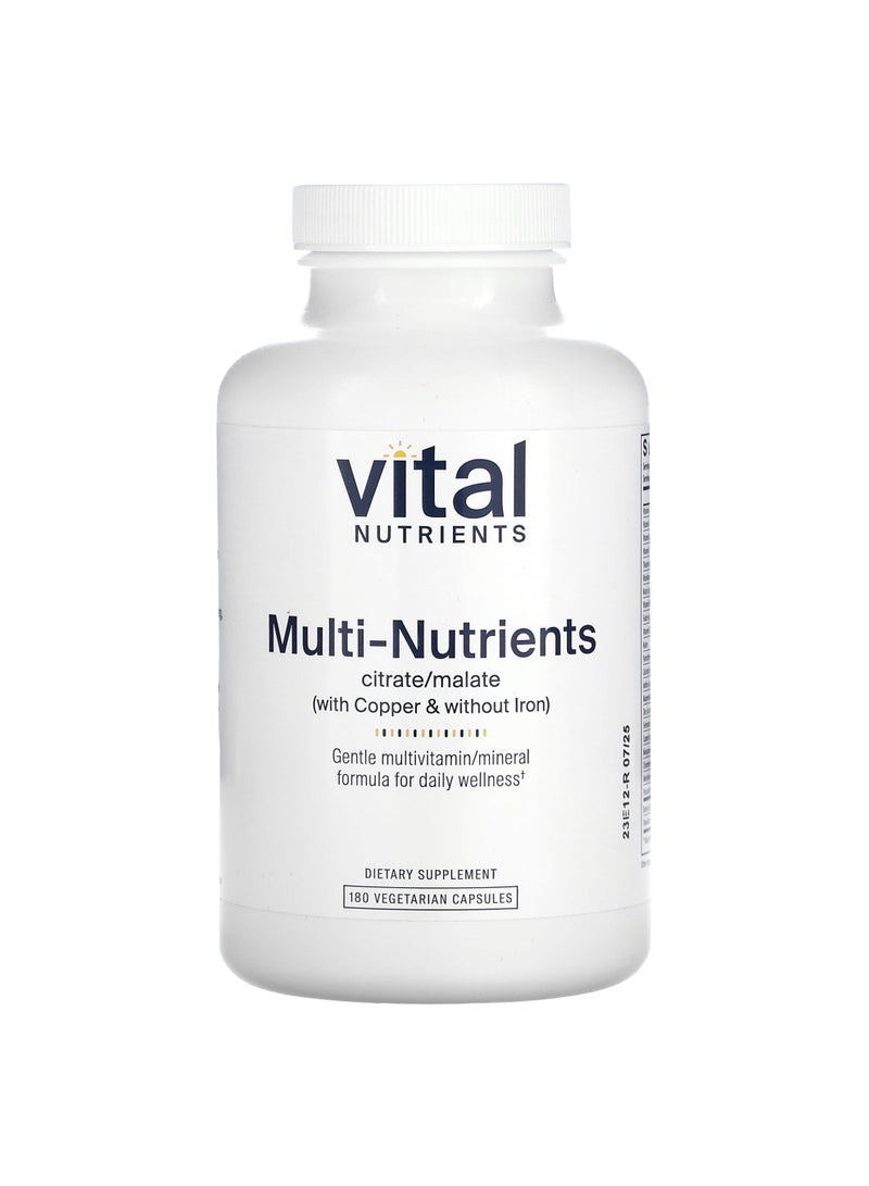 Vital Nutrients Multi-Nutrients, 180 Vegetarian Capsules