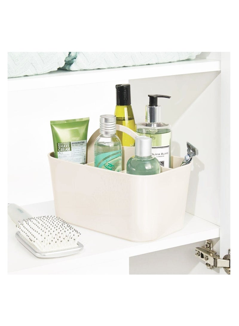 SYOSI سايلسي، منظم بلاستيكي بمقبض، سلة تخزين قابلة للتكديس للاستحمام، حقيبة متعددة الأغراض لحمل الصابون، شامبو، بلسم، أمشاط، فرش، للغرف المشتركة، الرفوف، الخزانة - Image 1