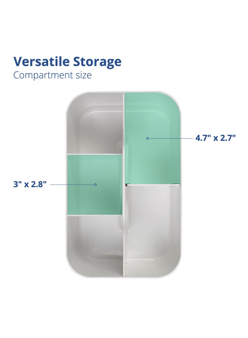 SYOSI سايلسي، منظم بلاستيكي بمقبض، سلة تخزين قابلة للتكديس للاستحمام، حقيبة متعددة الأغراض لحمل الصابون، شامبو، بلسم، أمشاط، فرش، للغرف المشتركة، الرفوف، الخزانة - Image 5