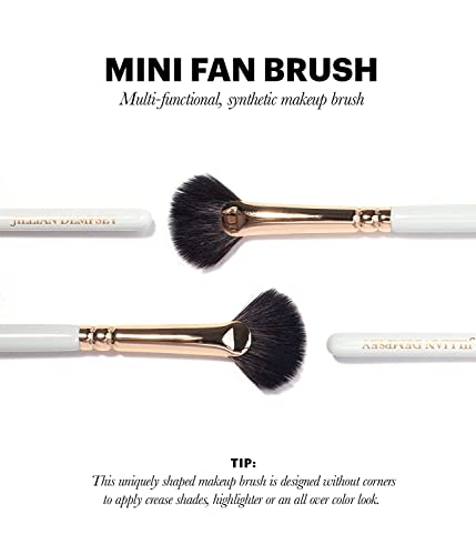 Jillian Dempsey Mini Fan Eye Makeup Brush All in One Eyeshadow Makeup Brush MultiFunctional Synthetic Vegan Eye Shadow Brush - Image 3
