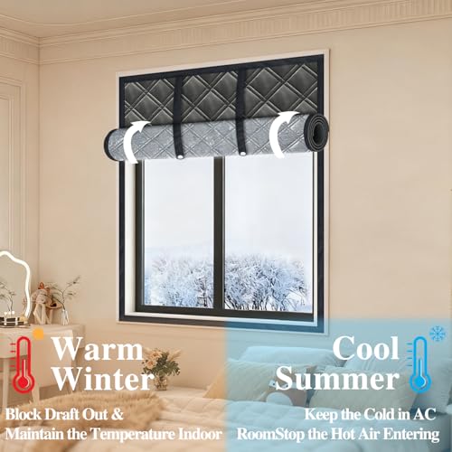 Gulrear 43"x59" Window Insulation Kit for Winter,3Layer Thermal Window Insulation Cover for Winterizing to Block Cold Drafts and Insulates,Features Velcro for Adjustable Fit for RV,Indoor Window - Image 2