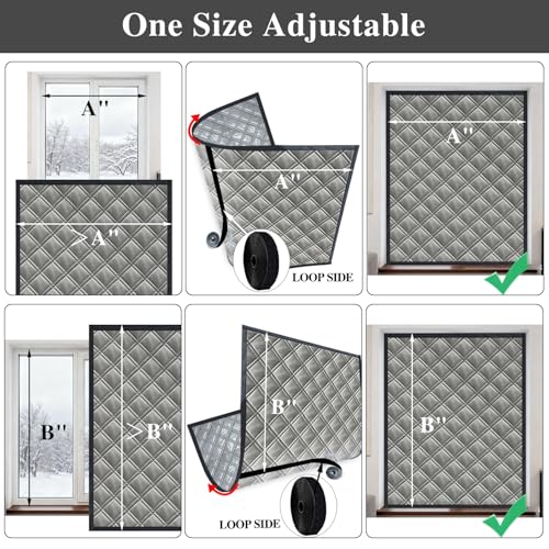 Gulrear 43"x59" Window Insulation Kit for Winter,3Layer Thermal Window Insulation Cover for Winterizing to Block Cold Drafts and Insulates,Features Velcro for Adjustable Fit for RV,Indoor Window - Image 4