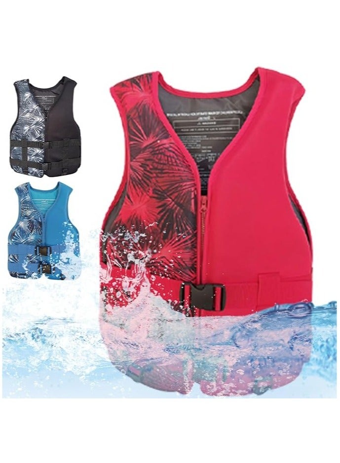 REBENUO Swimming jacket, latest model, safety jackets, size XXL (red) - Image 3