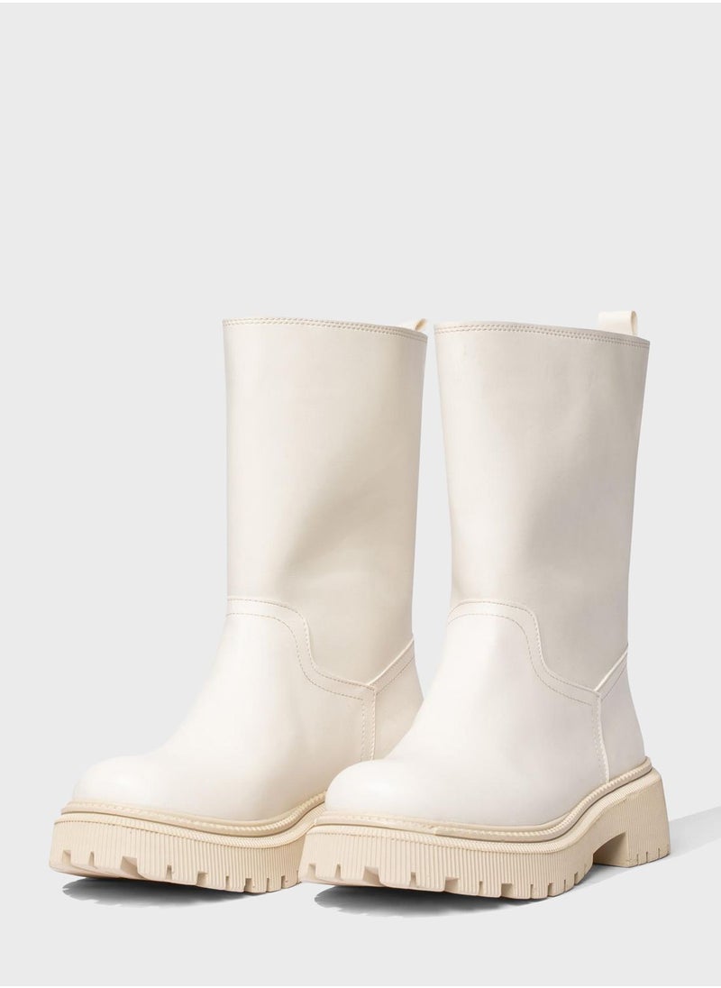 DeFacto - Faux Leather Boots - Image 1