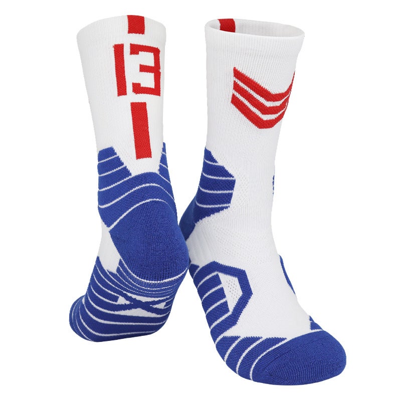 Generic Factory digital professional basketball socks mens thick tube socks childrens socks non-slip high towel bottom sports socks Bucks-White-Green 34 - Image 4