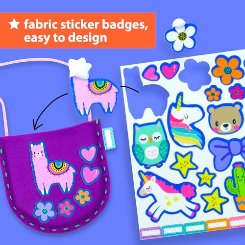 KRAFUN My First Sewing Bag Kit Arts & Crafts for Beginner Kids, 6 Easy DIY Sewing Handbag Pouch Sleeve Projects of Animal Theme, Instructions Learn to Sew & Felt Embroidery, Gift for Girls & Boys - Image 5