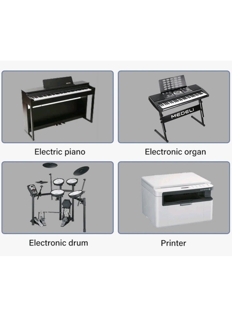 Generic - Multi Functional Electronic Interface Adapter For Musical Instruments Electric Piano Electric Drum Electric Guitar Etc Also An Adapter For A Scanner Printer And Fax Machine It Can Convert To A Computer USB Type C To USB B USB C Female To MIDI Male Adapter Is Compatible With Printers And MIDI And Supports Data Synchronization And Laptop USB C Female To Male Printer Adapter Ldeal For Connecting Scanner And Printer USB Type C To MIDI Keyboard Adapter Small Size Lightweight And Convenient For Going Out And Working You Can Use It Without Installing A Driver - Image 1