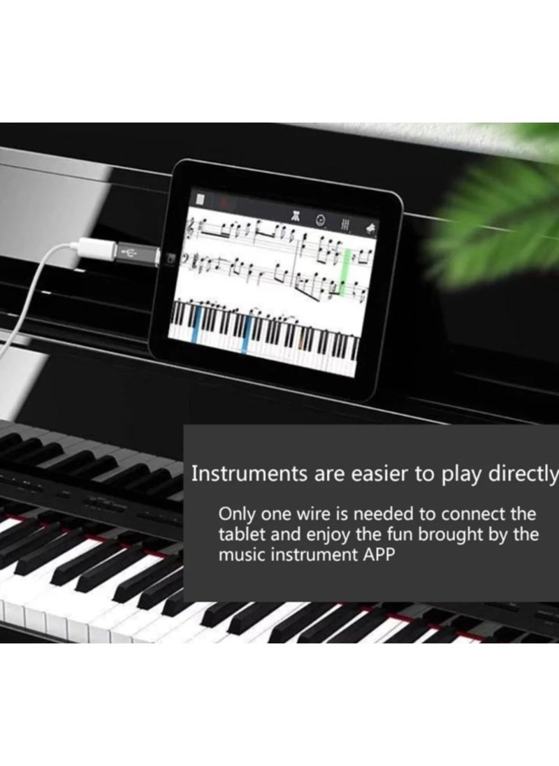 Generic - Multi Functional Electronic Interface Adapter For Musical Instruments Electric Piano Electric Drum Electric Guitar Etc Also An Adapter For A Scanner Printer And Fax Machine It Can Convert To A Computer USB Type C To USB B USB C Female To MIDI Male Adapter Is Compatible With Printers And MIDI And Supports Data Synchronization And Laptop USB C Female To Male Printer Adapter Ldeal For Connecting Scanner And Printer USB Type C To MIDI Keyboard Adapter Small Size Lightweight And Convenient For Going Out And Working You Can Use It Without Installing A Driver - Image 1