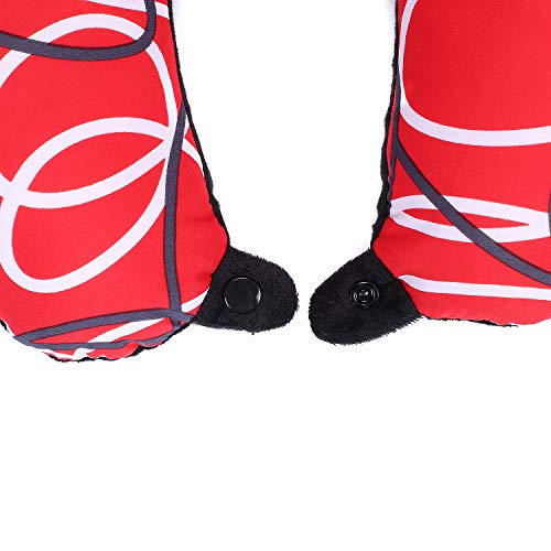 METRON- Abstract Line Circle Dual Comfort Micro Beads U Shaped Travel Pillow Airplane Car Bus Comfort Head Support Neck & Cervical Pillow - Image 3