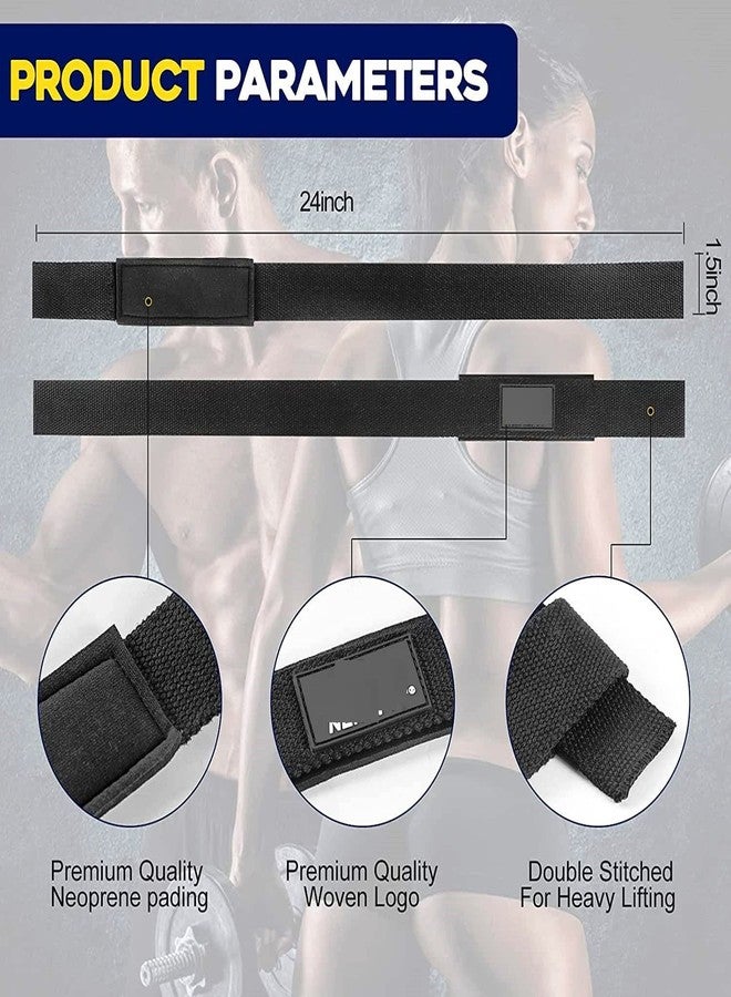 Fitcozi weight lifting straps neoprene padded lifting straps fitness strap & gym straps for fitness strength-training-equipment weight-lifting gym workouts bodybuilding - Image 2