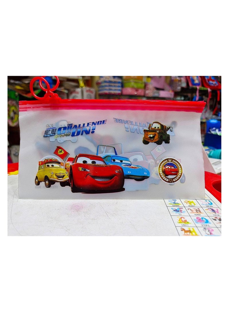 مجموعة أدوات مدرسية مكونة من 12 قطعة ( مقلمة سوستة + 6 الوان خشب + قلم رصاص + قلم جاف + مسطرة + استيكة + برايا ) - Image 2