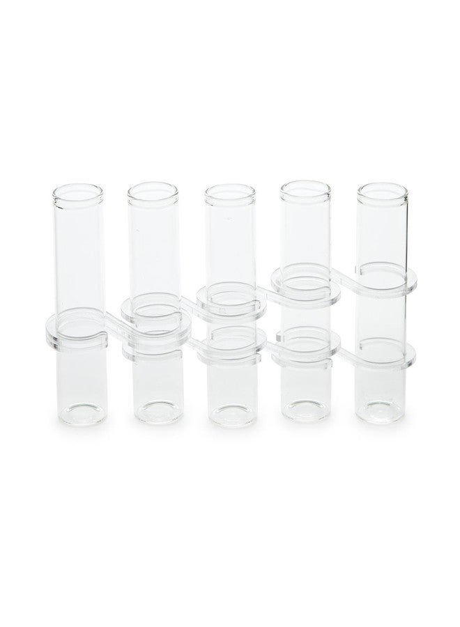 توز كومباني مزهرية زهور أنبوبية مفصلية من تووز كومباني، 8 بوصات، زجاج شفاف، طقم من 5 قطع - Image 2