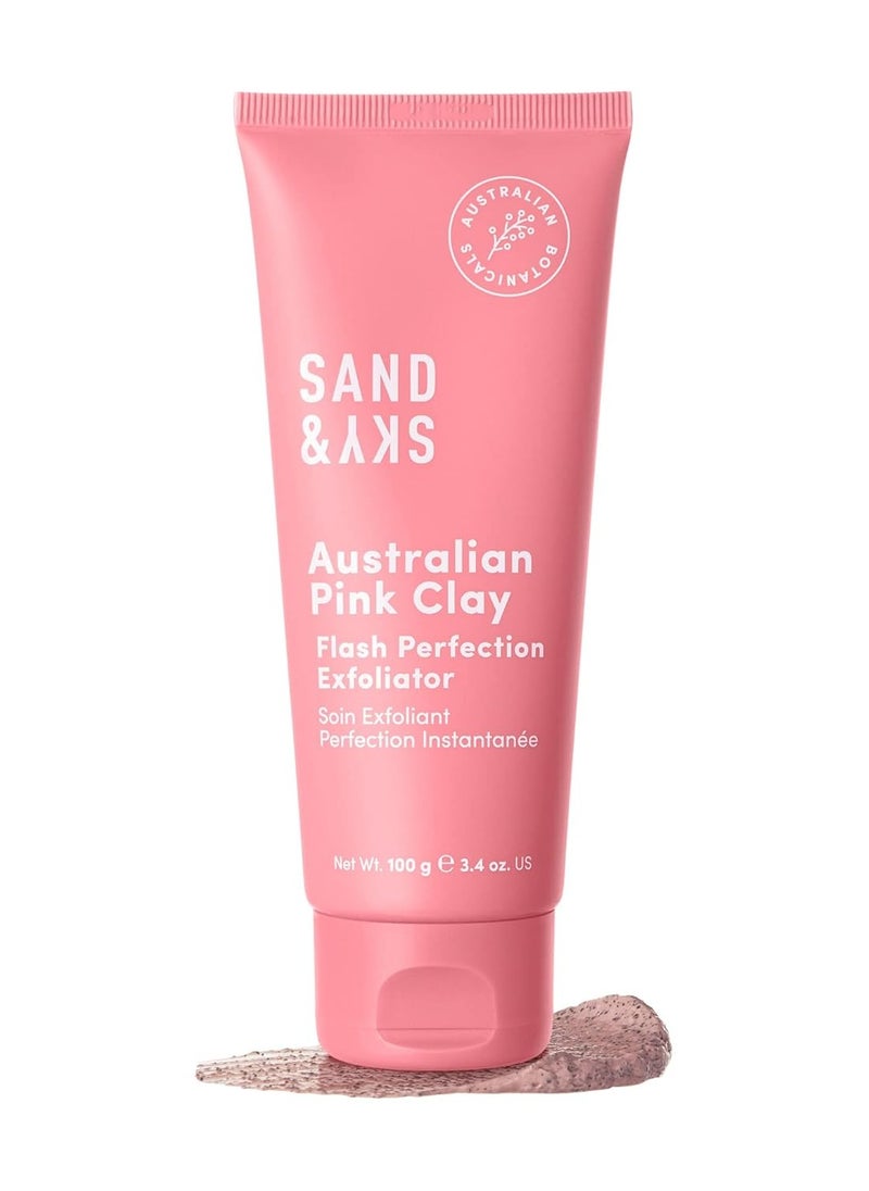 Sand & Sky - Sand & Sky Flash Perfection Exfoliating Treatment Face Scrub - Face cleanser Australian Pink Clay Moisturizing Facial Exfoliator For Face | With Rosehip, Grapeseed, Olive Oil (3.4 oz) - Image 1