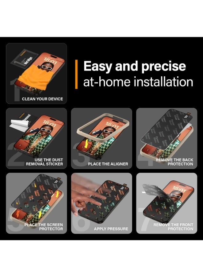 PanzerGlass iPhone 15 Pro Max Anti-Reflective & Anti- Bluelight Screen Protector - Image 3