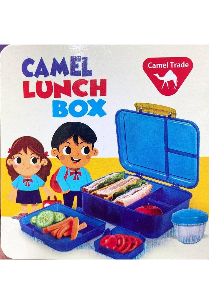 camel Lunch Box 5 Sections with Baby Yogurt Bowl BPA Free - Safe - Assorted Colors - Image 3