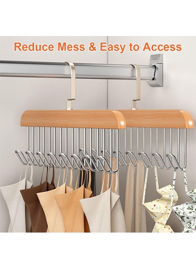 CityRiya-Long Tie Rack Hanger for Men 1 PC Non-Slip Belt Hanger, Bra Hangers for Closet 8 Hooks Belt Organizer Holder Coat Rack for Clothing Storage Organization Belt Rack for Wardrobe Clothes Hat Tank Tops  - Image 5