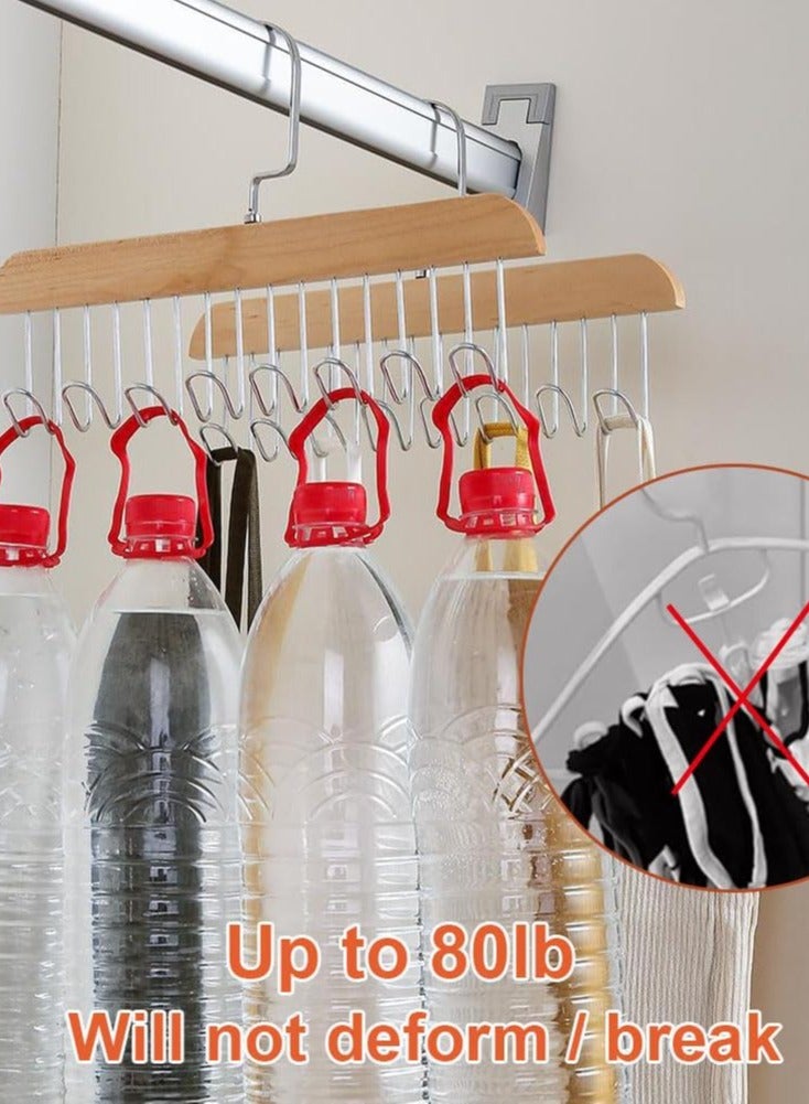 CityRiya-Long Tie Rack Hanger for Men 1 PC Non-Slip Belt Hanger, Bra Hangers for Closet 8 Hooks Belt Organizer Holder Coat Rack for Clothing Storage Organization Belt Rack for Wardrobe Clothes Hat Tank Tops  - Image 4