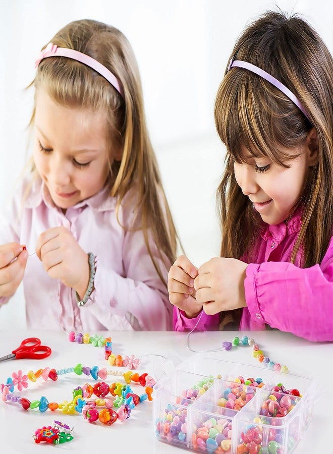 Inscraft Beads for Kids Crafts, 1100 Jewelry Making Kit Includes Scissor, String, Instruction and Accessories for Bracelet Making, Toys for Girls by Inscraft - Image 4