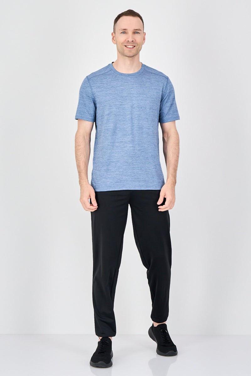 MOTION Men Sportswear Fit Short Sleeve Training T-Shirt, Slate Blue - Image 4