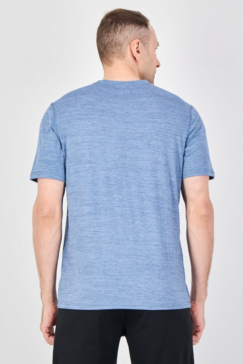 MOTION Men Sportswear Fit Short Sleeve Training T-Shirt, Slate Blue - Image 3