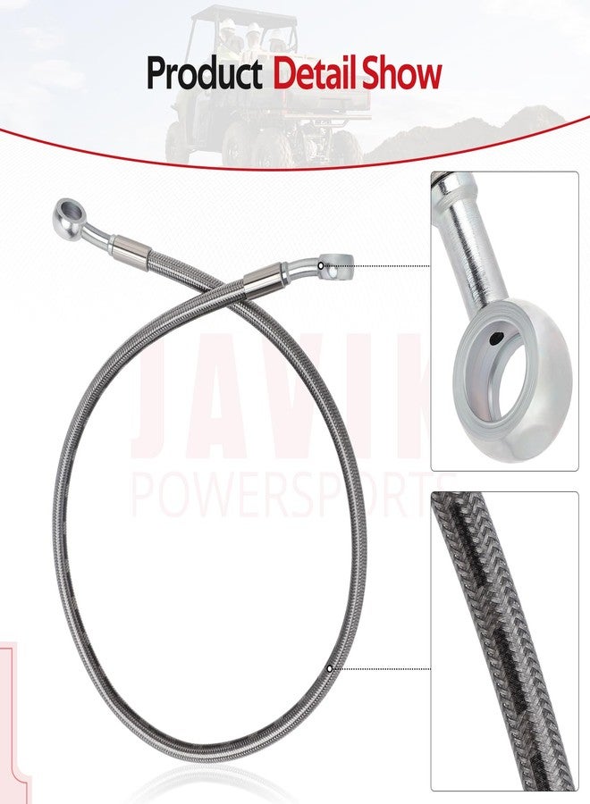 JAVIK Front Left Brake Hose Line for Polaris Ranger-800 2010-2017 Ranger-Diesel-900 2011-2014 Ranger-500-4x4 2010, OEM# 1911582 - Image 5