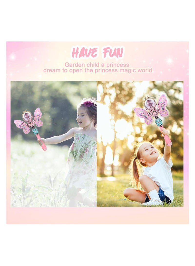 Zikra Princess Toys Girls Magic Wands LED Light Up Flashing Fairy Wand Toy Dress Up Cool Birthday Gifts for Girl Cosplay Party Favors Butterfly Kids Toy - Image 3