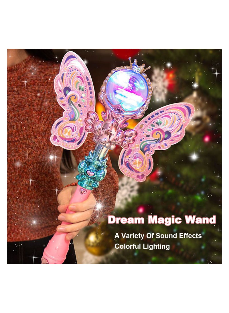 Zikra Princess Toys Girls Magic Wands LED Light Up Flashing Fairy Wand Toy Dress Up Cool Birthday Gifts for Girl Cosplay Party Favors Butterfly Kids Toy - Image 2