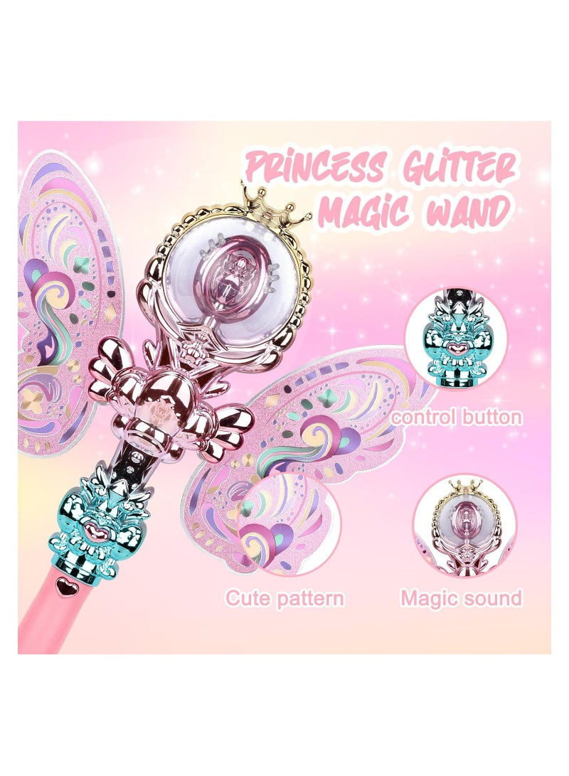 Zikra Princess Toys Girls Magic Wands LED Light Up Flashing Fairy Wand Toy Dress Up Cool Birthday Gifts for Girl Cosplay Party Favors Butterfly Kids Toy - Image 5