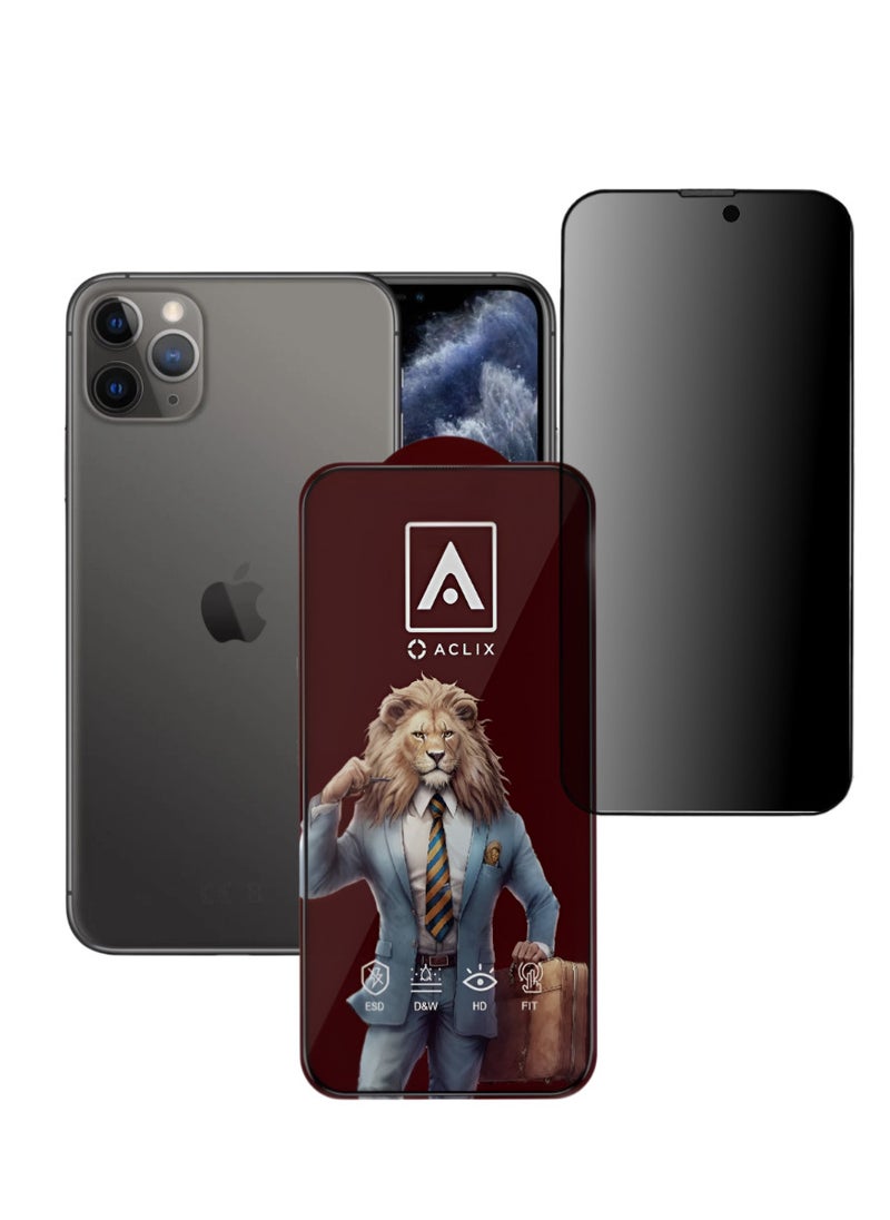 ACLIX Antistatic ESD Dustproof Premium Quality High Definition Tempered Glass Screen Protector Designed For  iPhone 11 Pro Max - Image 1