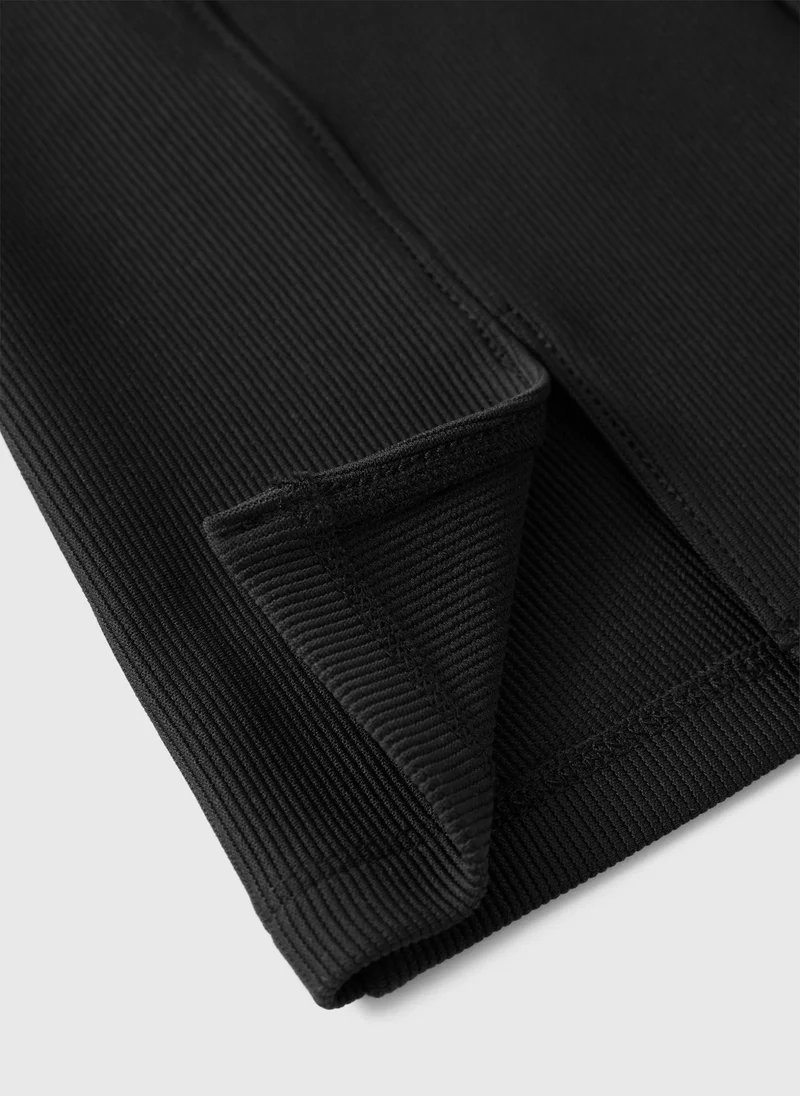 Matalan Black Girls Black Ribbed Flared Leggings for Women | Best Price UAE