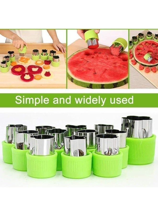 Set Of 12 Vegetable Cutter Shapes Stainless Steel Mini Fruit And Cookie Cutters Flower Star Heart And Animal Molds Decorative Food Cutting Tools For Sandwiches Cheese Bread And Vegetables - Image 3