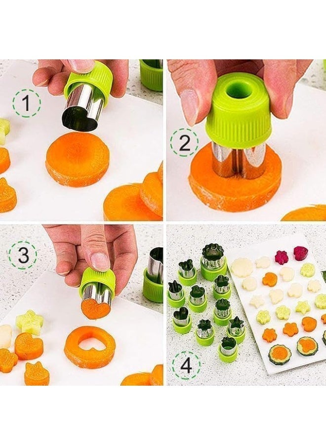 Set Of 12 Vegetable Cutter Shapes Stainless Steel Mini Fruit And Cookie Cutters Flower Star Heart And Animal Molds Decorative Food Cutting Tools For Sandwiches Cheese Bread And Vegetables - Image 4