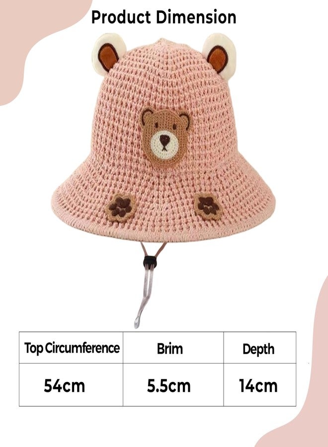 بيمبيكا قبعة قطنية للأطفال من بيمبيكا مع عمامة آمنة ومريحة للأطفال - (طبعة مخلب - وردي) - Image 3