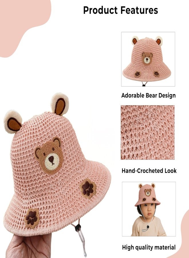 بيمبيكا قبعة قطنية للأطفال من بيمبيكا مع عمامة آمنة ومريحة للأطفال - (طبعة مخلب - وردي) - Image 4