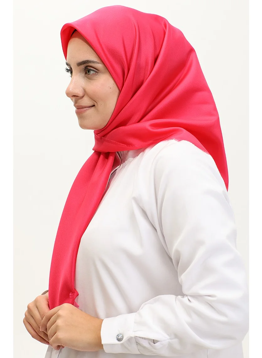 Sefa Merve Plain Scarf 1266-54 Fuchsia