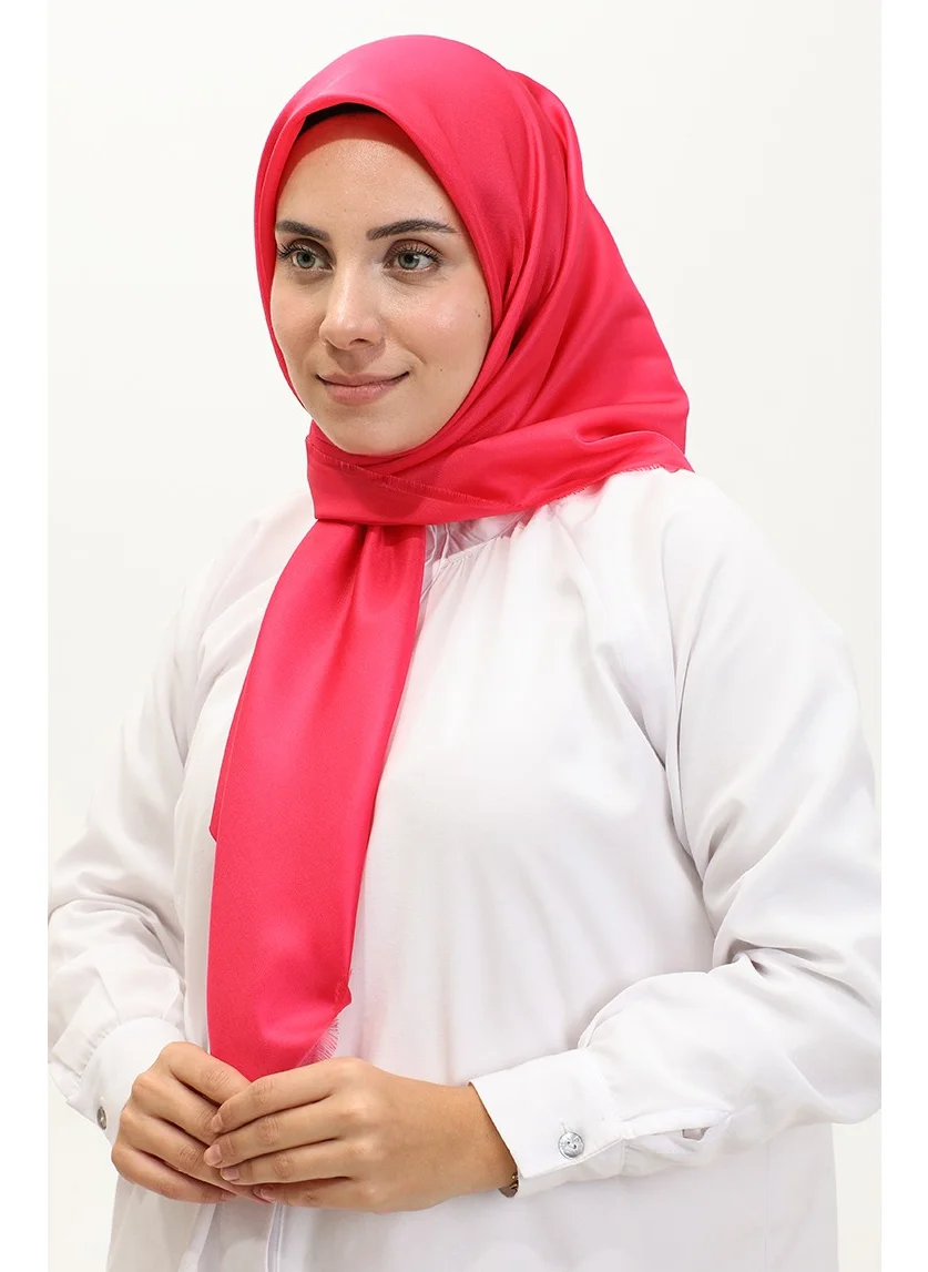 Sefa Merve Plain Scarf 1266-54 Fuchsia