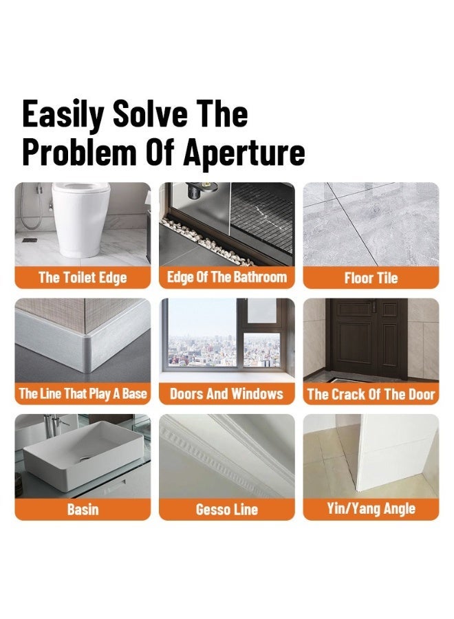 Tile Grout Paint Cement Crack Filler Grout Sealer Sewing Agent, Tile Grout Filler, Grout Sealer Sewing Agent for Floor Tiles,Tile Grout Paint, Cement Crack Filler, Grout Sealer Restore and Renew Bathroom Floor, Tile Gaps, Joints, Lines - Image 5