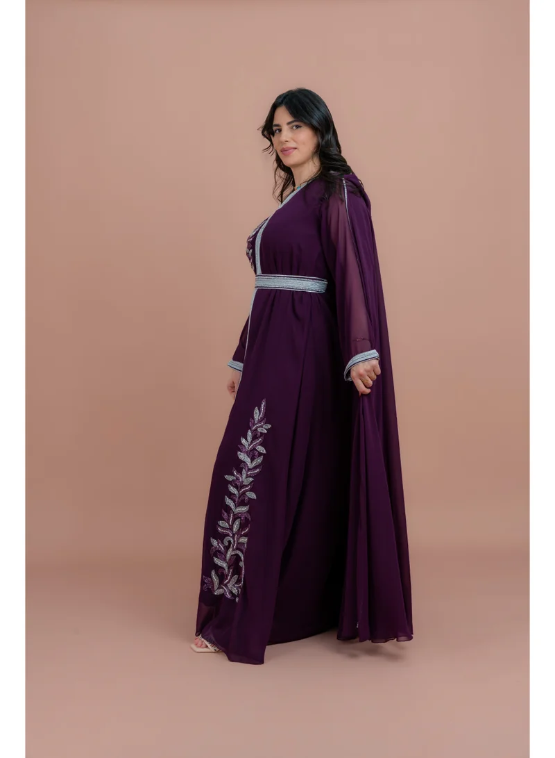 IKKXA Belted Elegant 2-Piece Kaftan