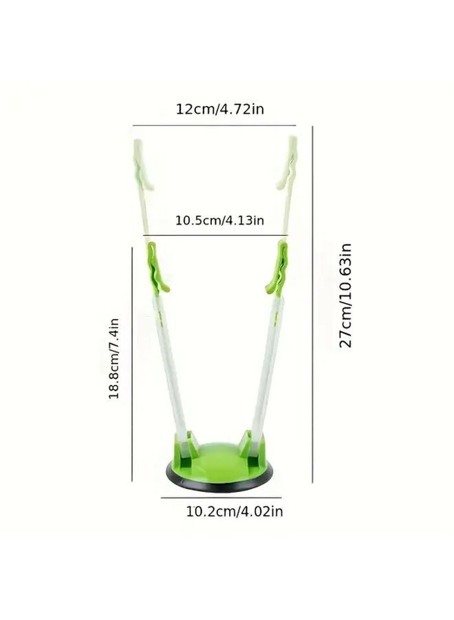 Green Vertical Kitchen Countertop Organizer Heavy Duty Plastic Bag Holder Space Saving Stand - Image 5
