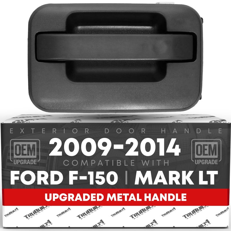 T1A Exterior Rear Driver Door Handle Upgraded Metal Compatible with 20092014 Ford F150 0914 Ford Lobo 1014 Lincoln Mark LT Mexico Textured Black OEM CL3Z1626604ABMT - Image 2