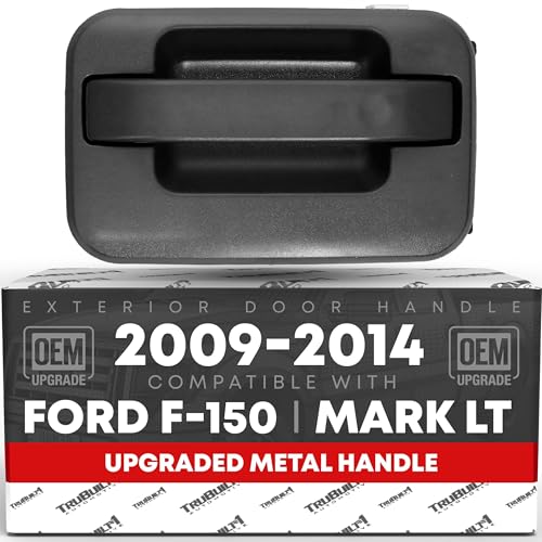 T1A Exterior Rear Driver Door Handle Upgraded Metal Compatible with 20092014 Ford F150 0914 Ford Lobo 1014 Lincoln Mark LT Mexico Textured Black OEM CL3Z1626604ABMT - Image 1